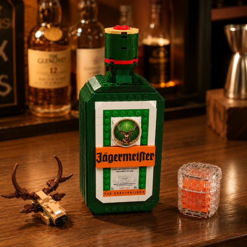 Jagermeister Liquor Bottle Bui - Building Block Mini review and price