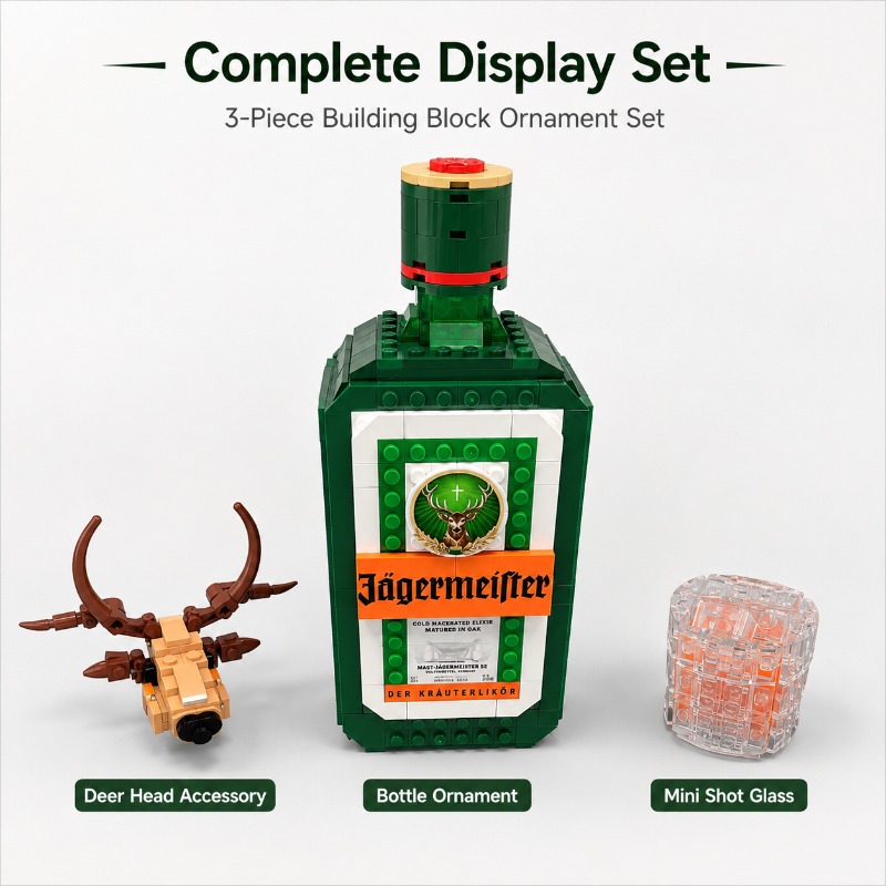Jagermeister Liquor Bottle Bui - Building Block Mini review and price